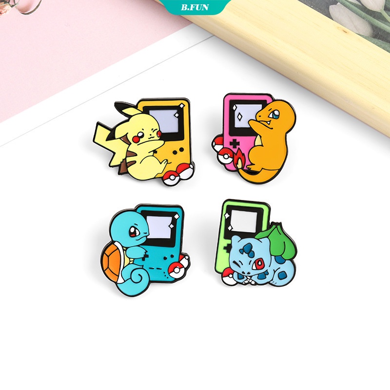 1 Huy hiệu cài áo hoạt hình Pokemon bằng hợp kim xinh xắn