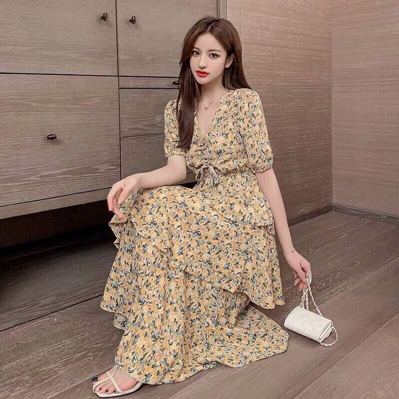 Đầm voan hoa 3 tầng⚡ ⚡ GIÁ RẺ⚡ ⚡ đầm voan hoa nhí đẹp chất liệu voan hoa thoáng mát👗👗 có thể sử dụng đi chơi dạo phố👗👗 | BigBuy360 - bigbuy360.vn