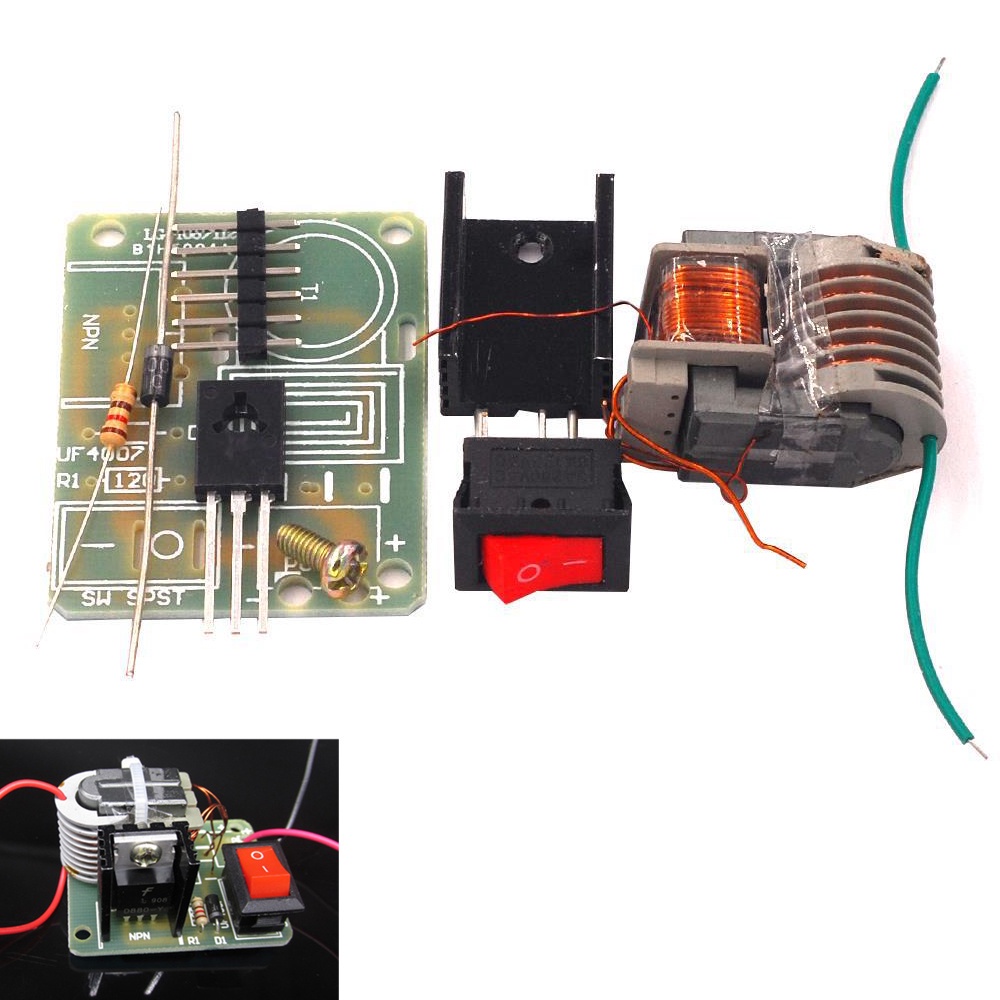 Mô Đun Biến Áp Tần Số Cao 15kv 3.7v Core 18650 Tự Lắp Ráp