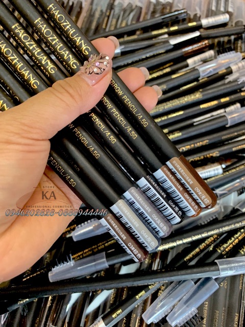 Chì xé kẻ mày cứng xịn gảy sợi Haozhuang Make Up Milano Eyebrow Pencil