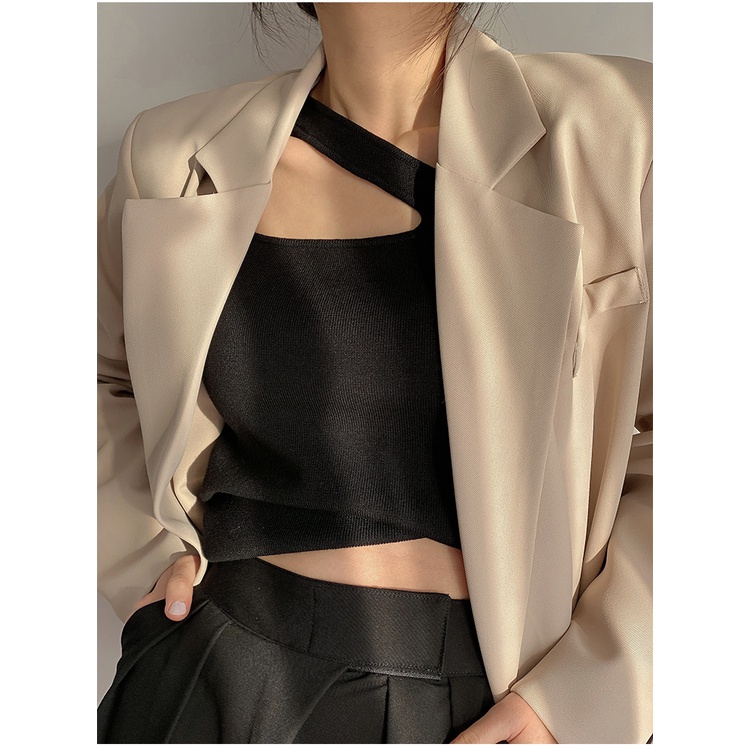 QADCOL Áo sweater Dệt Kim Tay Dài Cổ Vuông Đục Lỗ Kiểu Pháp Dễ Thương Cho Nữ