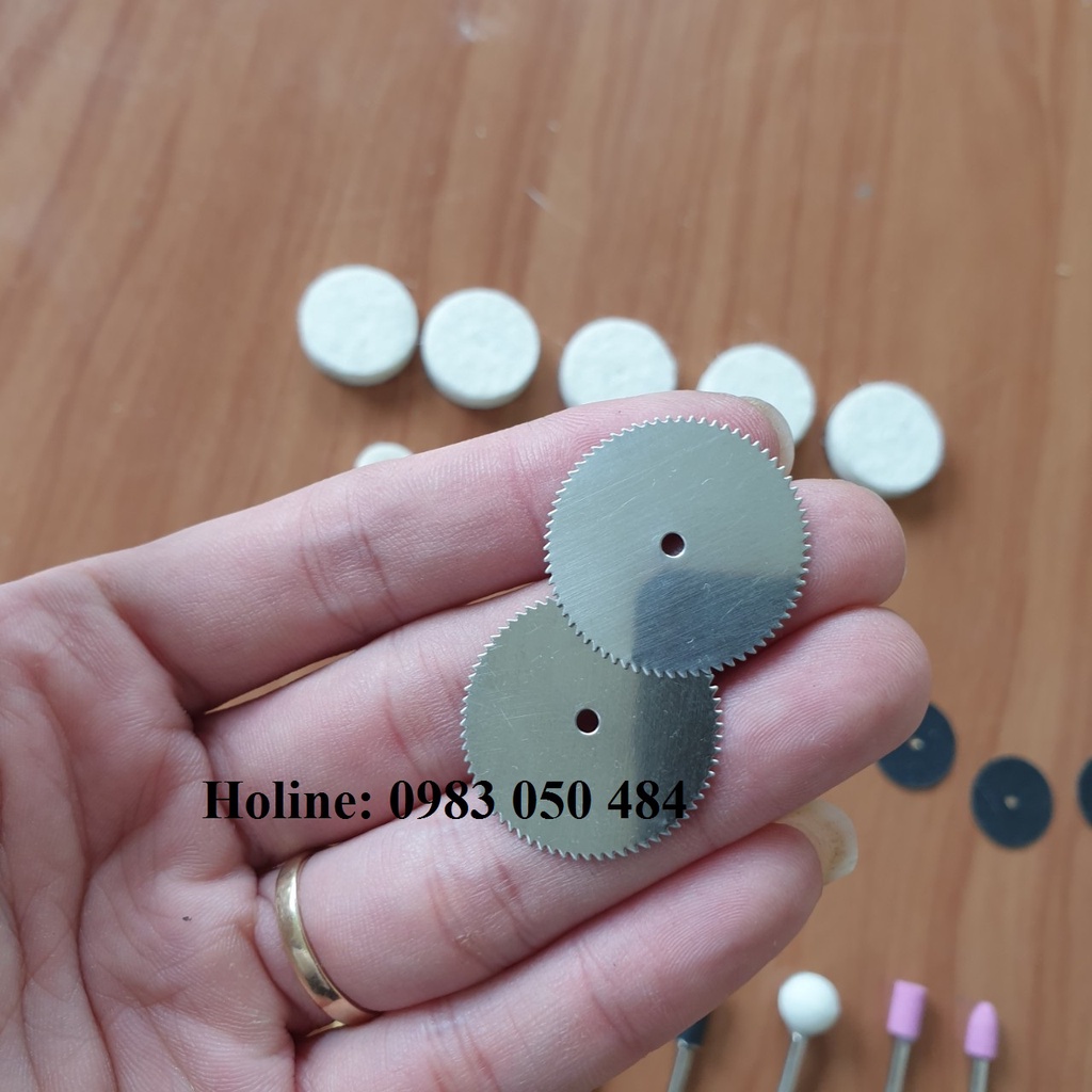 phụ kiện 30SP cho máy khoan mài mini trục 3mm dùng căt gỗ cắt nhựa cắt nhôm đồng có mũi nỉ đánh bóng và giáp tròn