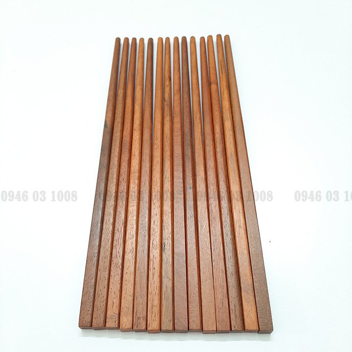 Bộ 10 đôi đũa gỗ hương FREESHIP Đũa gỗ ăn cơm gia đình cao cấp