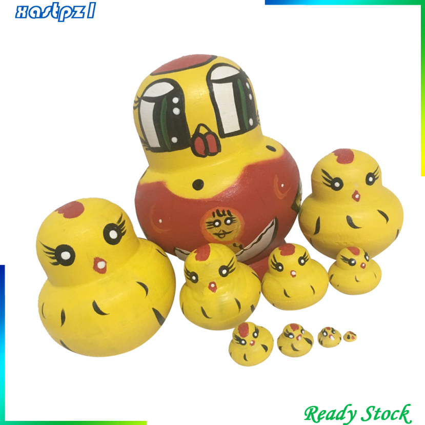 Bộ 10 Búp Bê Nga Matryoshka Bằng Gỗ