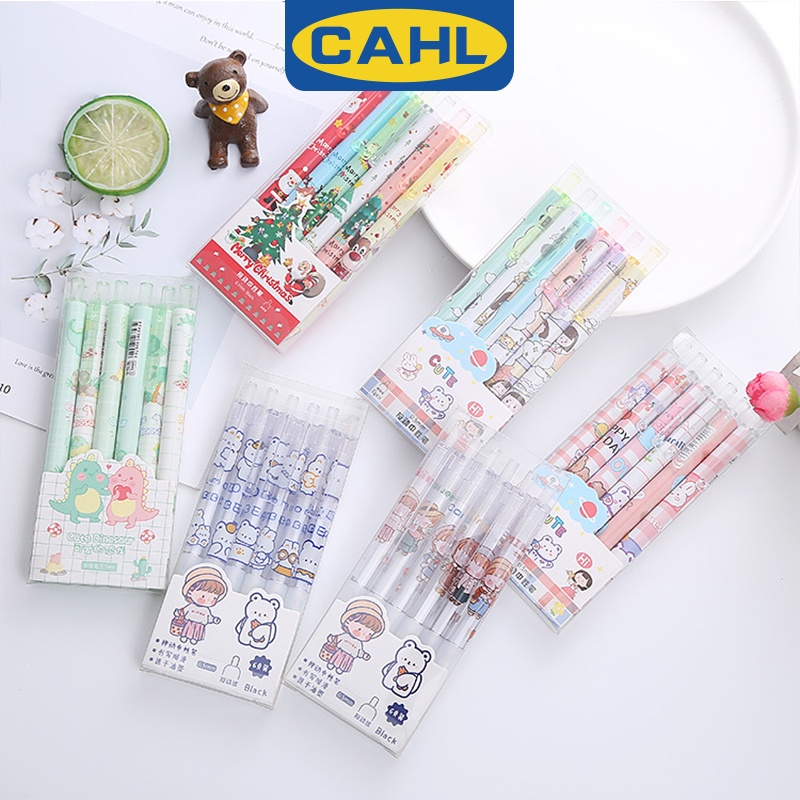 Set 6 Bút Nước Ngòi 0.5mm Họa Tiết Hoạt Hình Đáng Yêu
