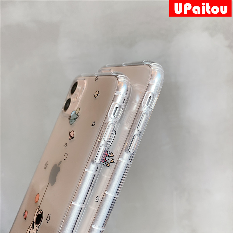 ốp điện thoại Silicone Họa Tiết Phi Hành Gia Dễ Thương Cho Iphone 12 11 Pro Max 12 Mini X Xr Xs Max 8 7 Plus | BigBuy360 - bigbuy360.vn