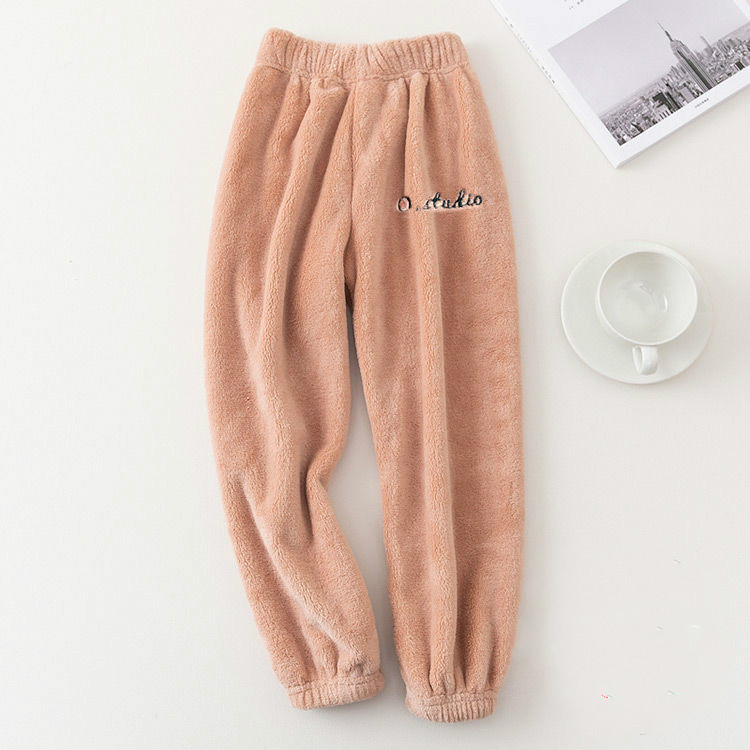 Bộ Đồ Ngủ Vải Lông Dày Ấm Áp Thoải Mái Dành Cho Trẻ Em