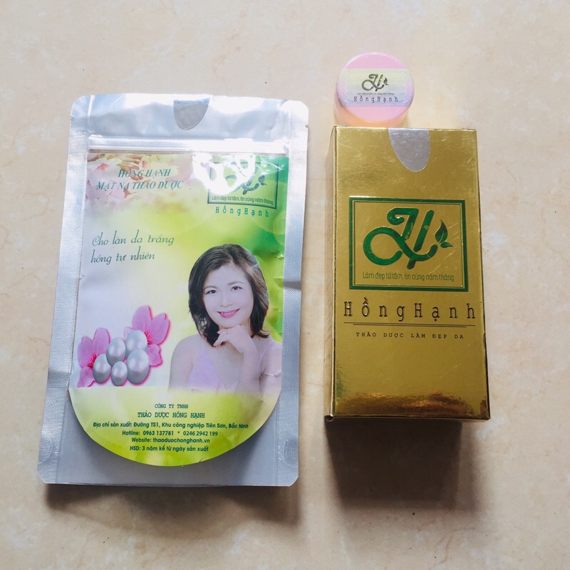 Giảm mụn thâm nám thảo dược Hồng Hạnh chính hãng