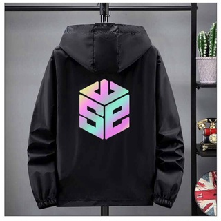 Áo khoác vải dù nam nữ in logo sau lưng - áo khoác nam