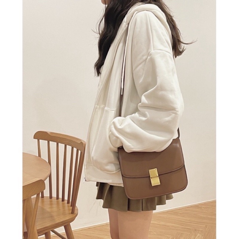 Áo khoác nỉ hoodie lót bông fom rộng tay bồng hàng chuẩn l1