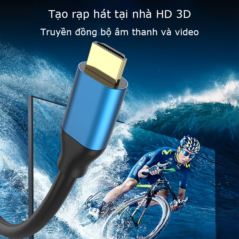 HDMI 2.0 Tròn Dẻo Hỗ Trợ 4K HD Dây HDMI chống nhiễu loại tốt tín hiệu ổn định