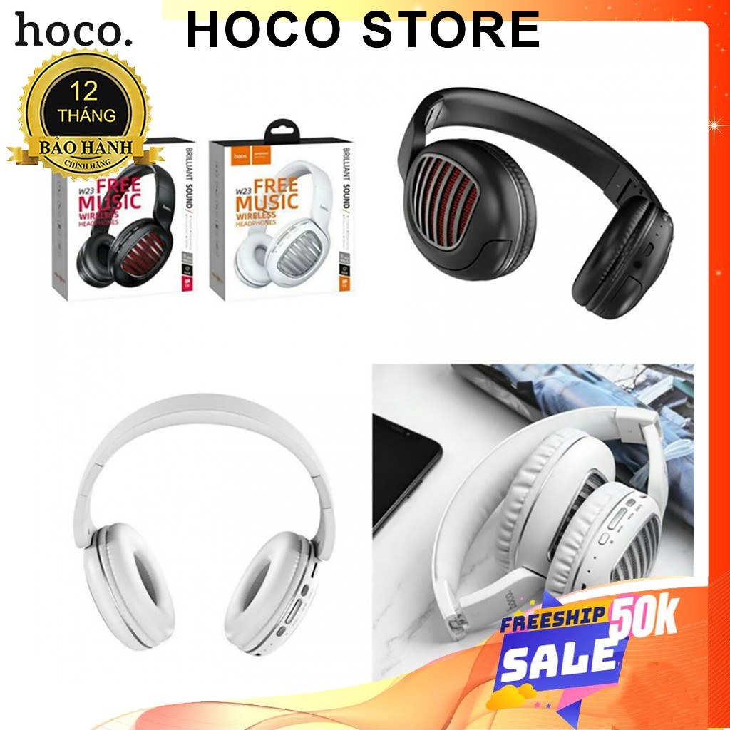 ⚡NowShip⚡ Tai Nghe Chụp Tai Âm Thanh Hay Bluetooth Hoco W23 Chính Hãng V5.0  Cho Điện Thoại, Máy Tính, Máy Tính Bảng...