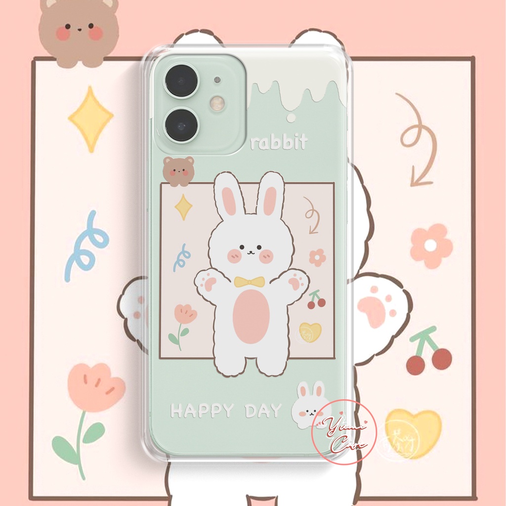 Ốp lưng điện thoại cho Samsung S22/ S22 Plus/ S22 Ultra/ S22 FE in hình THỎ 3-4 Yumi Case