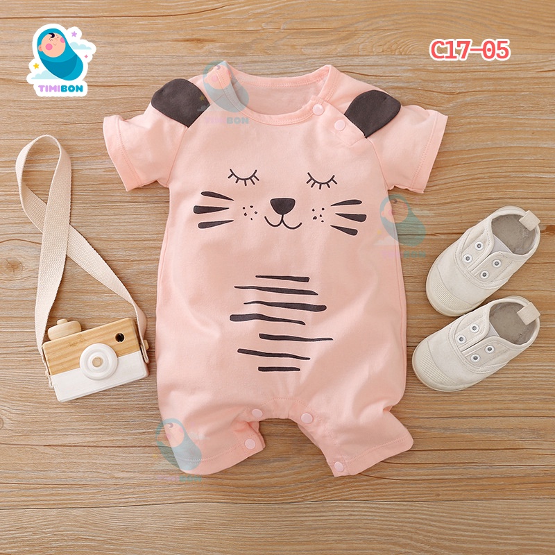 Bộ Đồ Liền Thân Hình Thú Chất Cotton Body Đùi Cho Bé Trai Bé Gái Quần Áo Trẻ Em Sơ Sinh [BDC17]