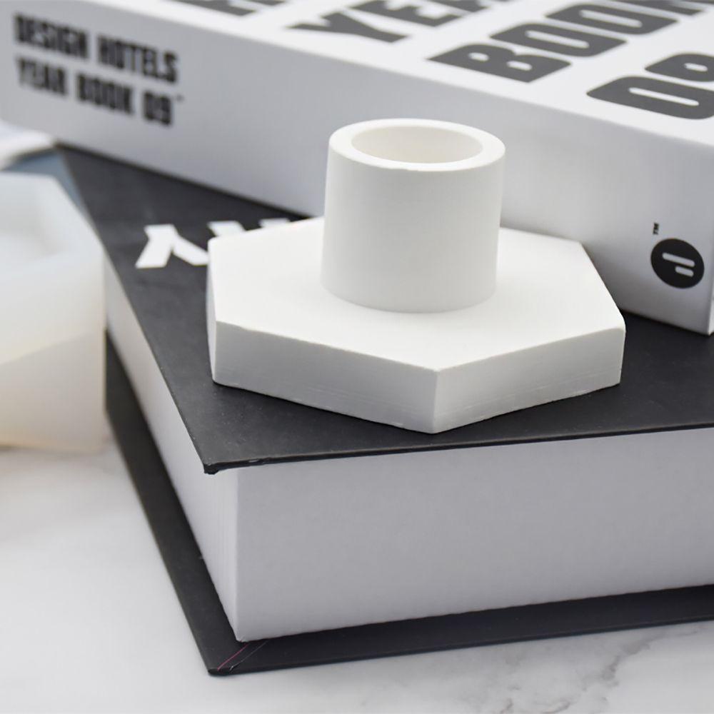 Khuôn Silicone Hình Lục Giác Làm Giá Đỡ Đèn Cầy Thủ Công