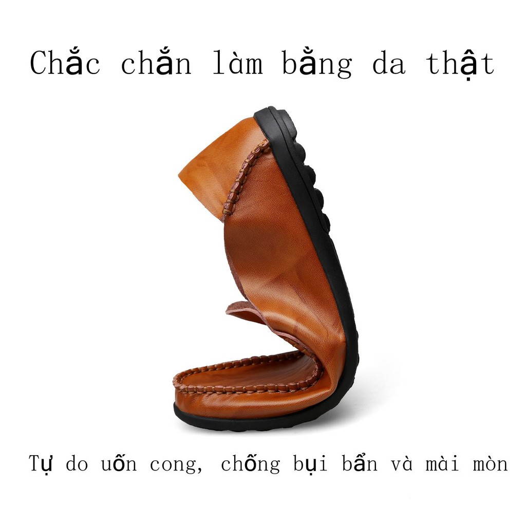 Giày công sở thời trang giản dị cho nam cỡ 38~46 giày đi dạo da giày lười nam đen nâu