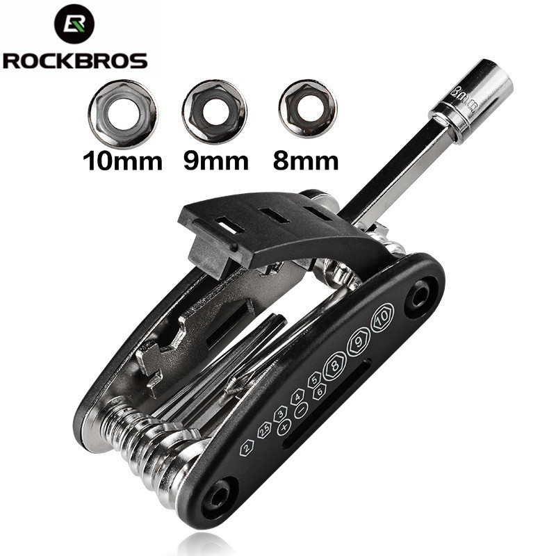 Dụng Cụ Sửa Chữa Xe Đạp Bỏ Túi ROCKBROS 16 Trong 1 Đa Năng Có Thể Gấp Gọn Kích Thước