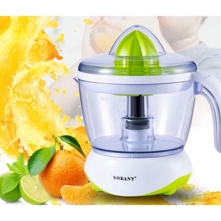 Máy Vắt Cam Đa Năng Sokany Dung Tích 700Ml Cắm Điện, Xoay 2 Chiều Thông Minh, Tháo Lắp Vệ Sinh Dễ Dàng - Free Ship Miễn