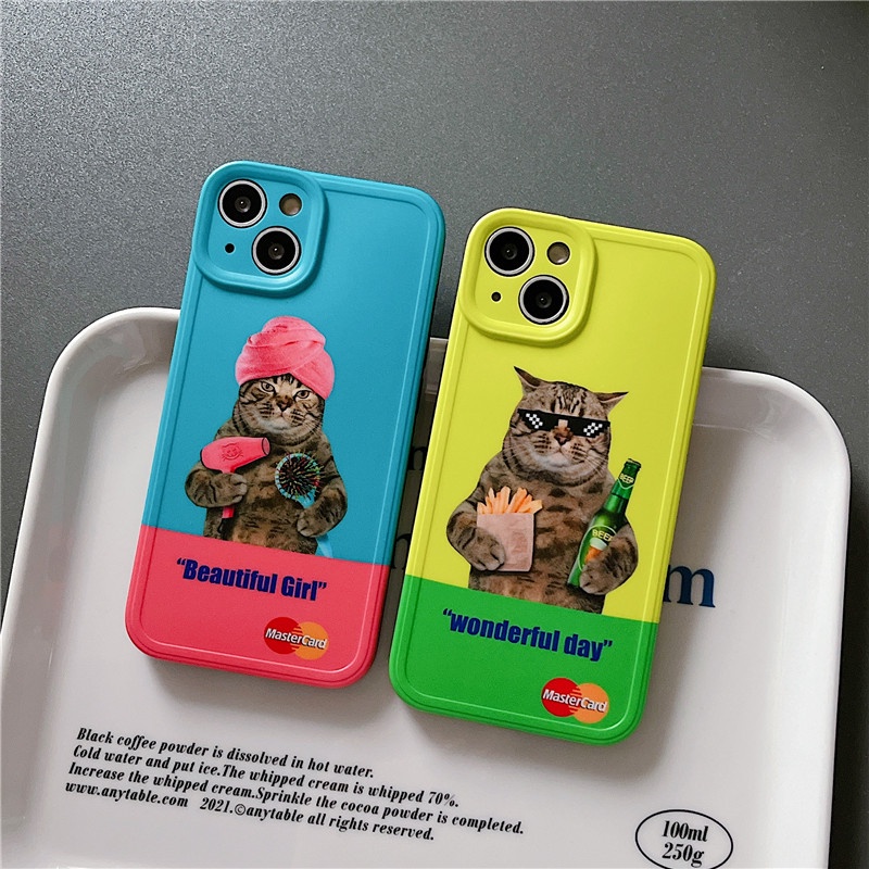 Hoạt Hình Ốp Điện Thoại Mềm Hình Mèo Vui Nhộn Cho iphone15 15pro 15promax 14promax 14 14pro 13 13pro 13promax 12 12pro 12promax 11