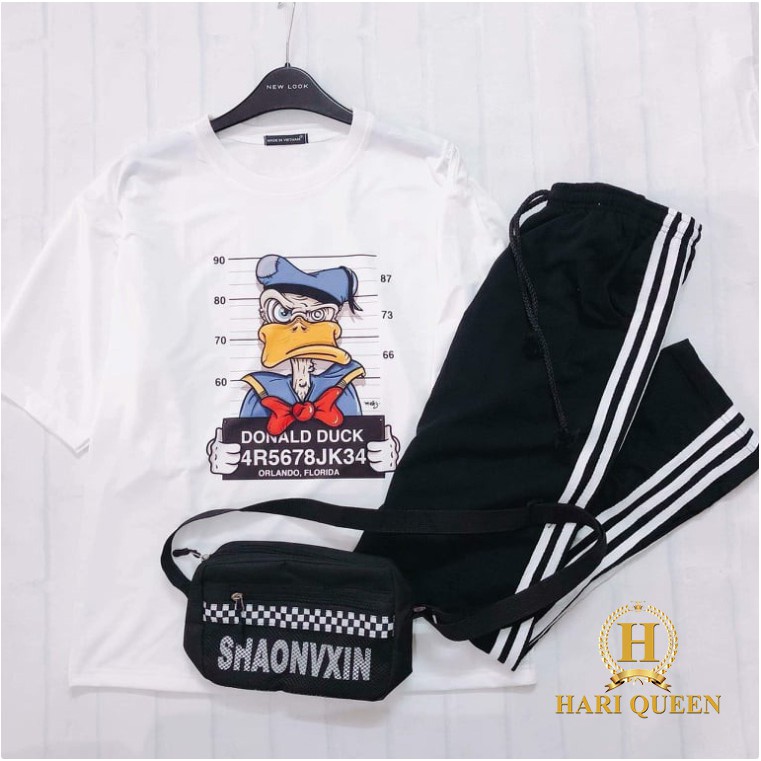 [FREE SHIP ĐƠN TỪ 50K] Sét áo vịt bảng tên kèm quần sọc HARI0420 1