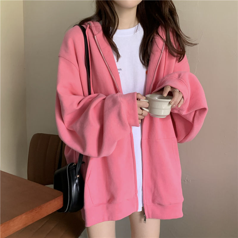 Áo Khoác Cardigan Vải Cotton Dáng Rộng Dài Tay Thời Trang Hàn Quốc 2021