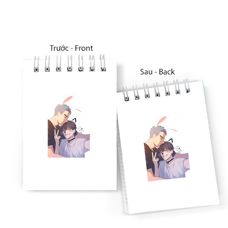 Sổ tay in hình HERE U ARE BL manhua lò xo 6x10 ghi chú tiện lợi học tập xinh xắn
