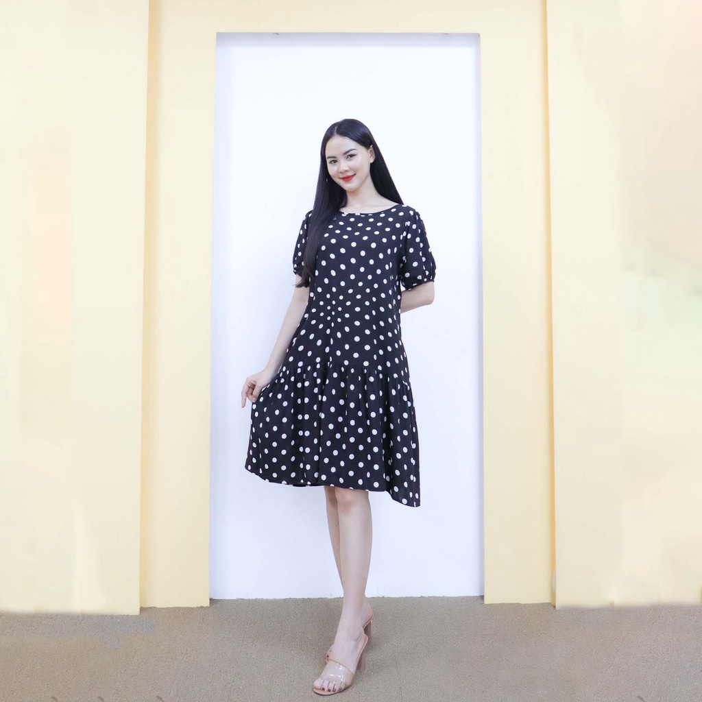 Váy maxi lanh dáng suông đuôi có mặc nhà thoải mái AMYR - Đầm maxi trung niên mặc nhà lanh siêu mát VA060