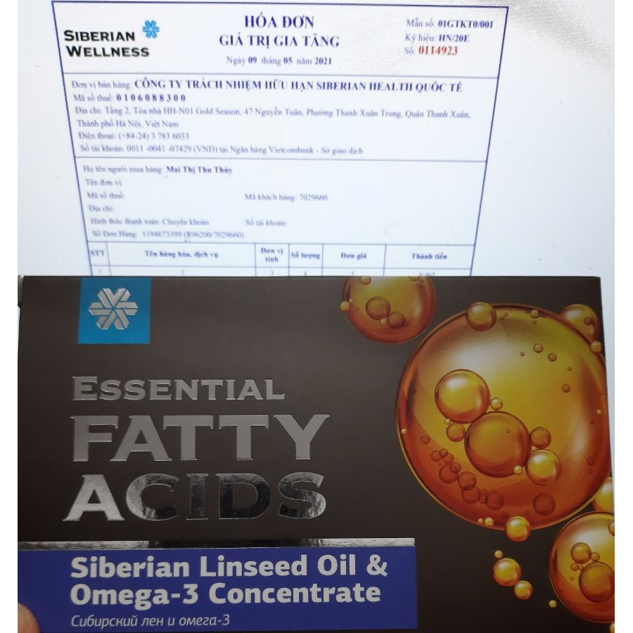 Essential fatty acids Siberian linseed oil & omega3 concentrate hỗ trợ