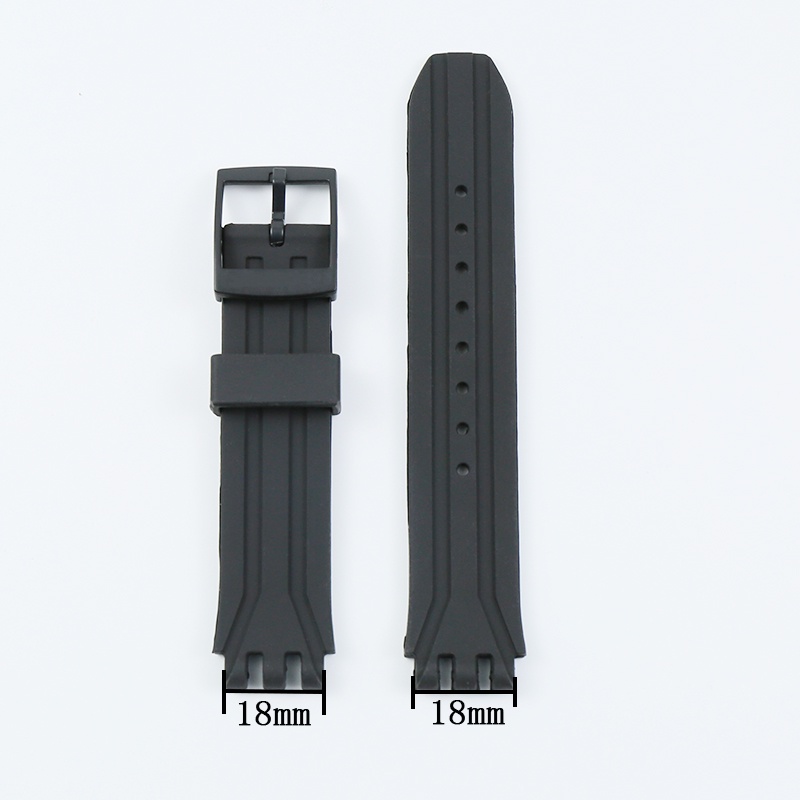 Dây Đeo Thay Thế Bằng Cao Su Silicone Chống Nước 18mm Cho Đồng Hồ Thể Thao Swatch SUIB400 SUIK400