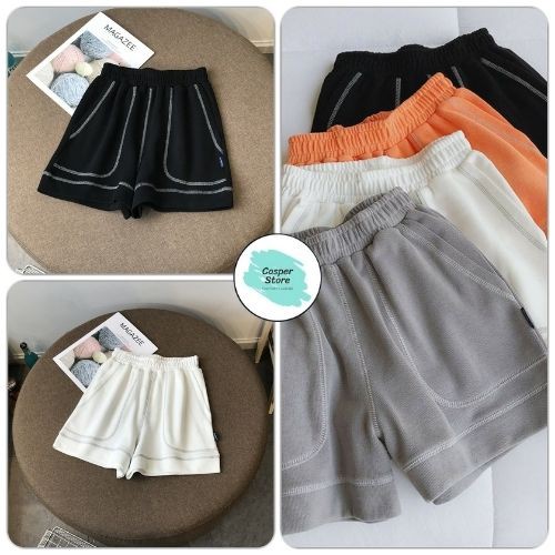 Quần Shorts Nữ May Ngược ⚡ Casper.Store | FREESHIP | ⚡ Quần đùi nữ chỉ nổi viền cực Hot