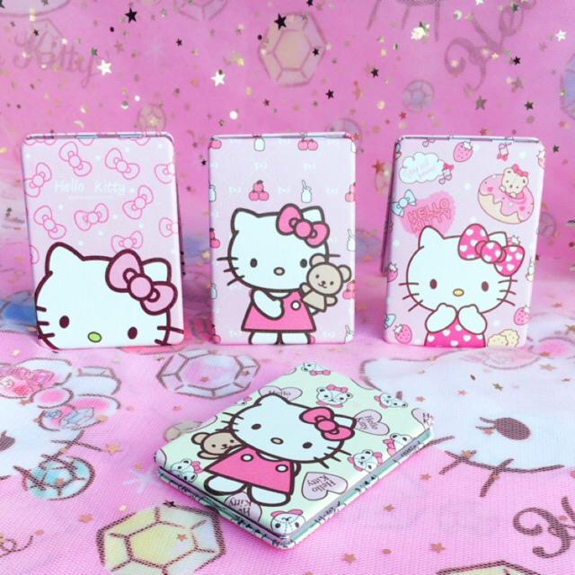 GƯƠNG 2 MẶT BỎ TÚI HELLO KITTY