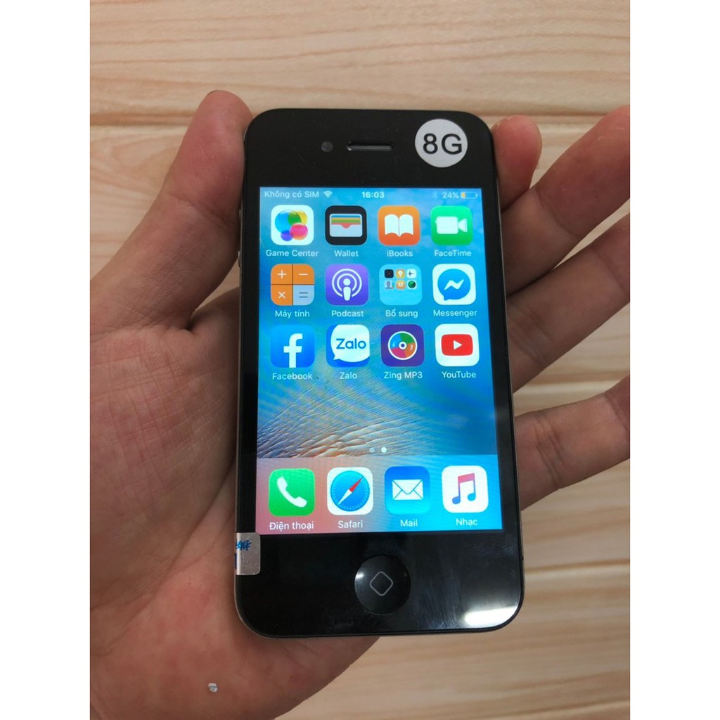Điện Thoại iPhone 4S 16G Bản Quốc tế có lắp sim- Tải sẵn ứng dụng Facebook, Zalo, Zingmp3, Messenger, Youtube...