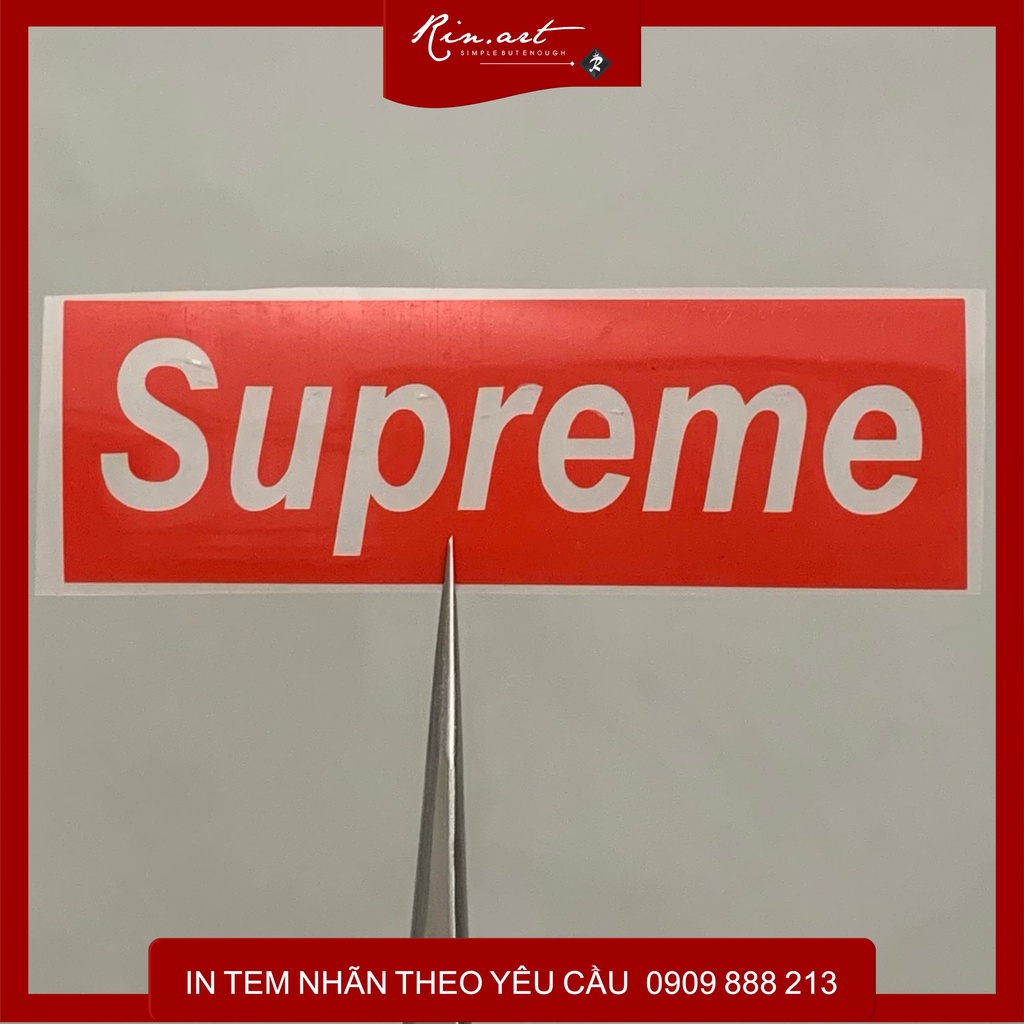 Rinart.vn | Decal ủi tổng hợp Logo Supreme siêu ngầu | Logo Sticker Patch in áo ủi trực tiếp lên vải