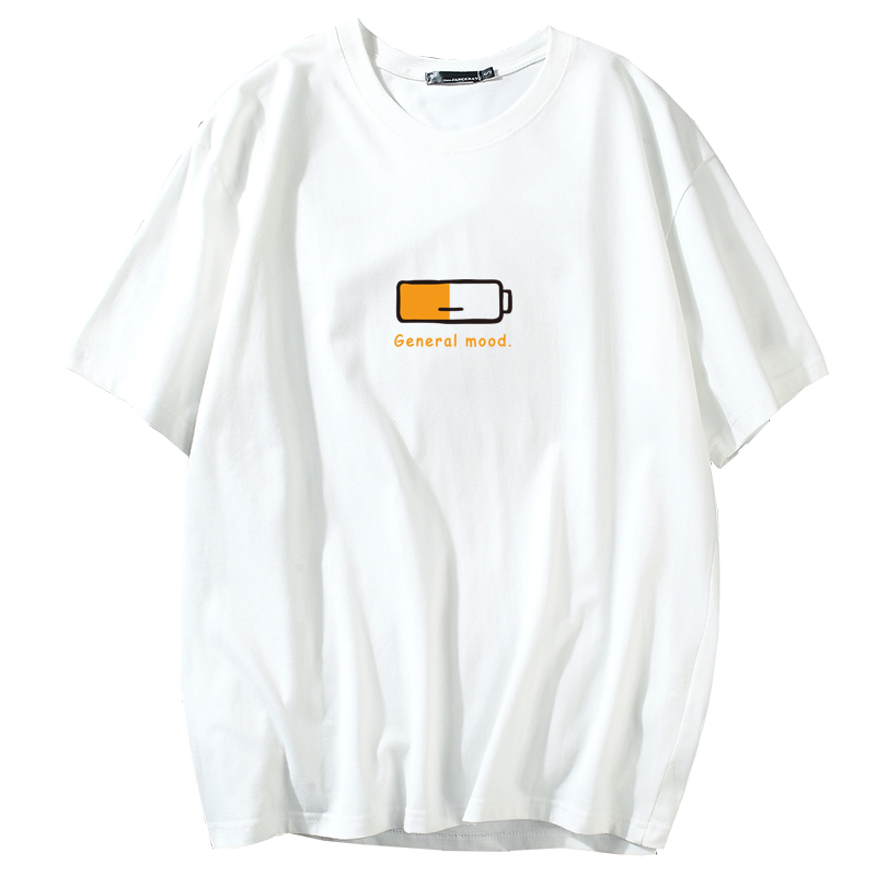 Áo Thun Nam Tay Ngắn In Hình Viên Pin Nhỏ Nhắn Độc Đáo M-8Xl