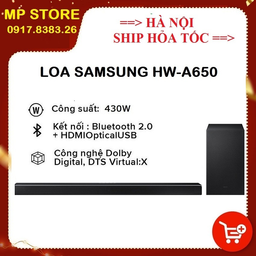 Loa soundbar Samsung HW- B650 3.1ch, công suất 430W - Chính hãng model 2022 mới 100%