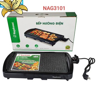 Bếp nướng điện không khói 1650W, nguyên khối cao cấp Nagakawa NAG3101