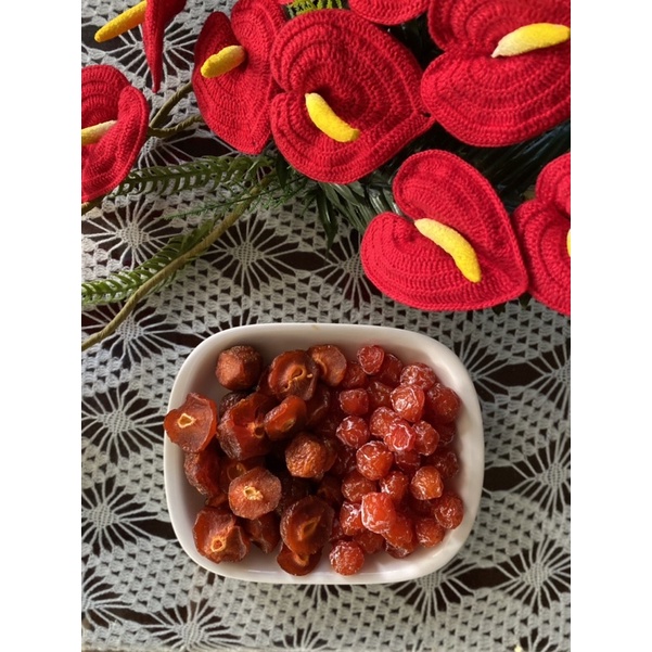 Ô mai mix 2 loại mận cơm + đào bổ hộp 500G
