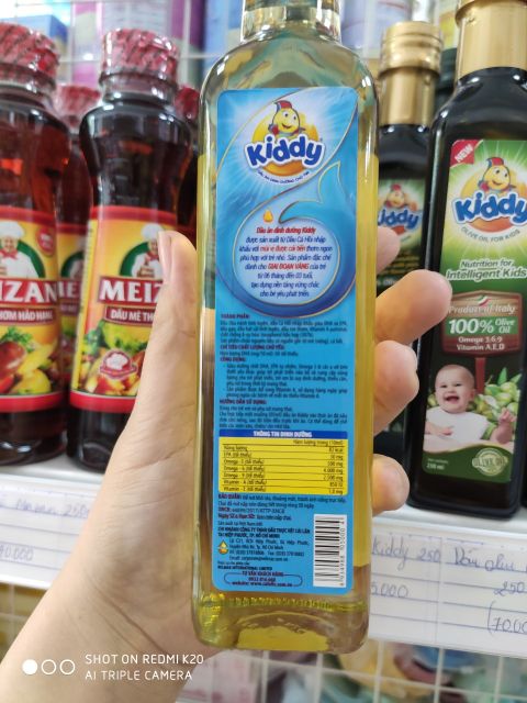 (Date mới 2022)Dầu Kiddy cá hồi oliu 250ml cho bé