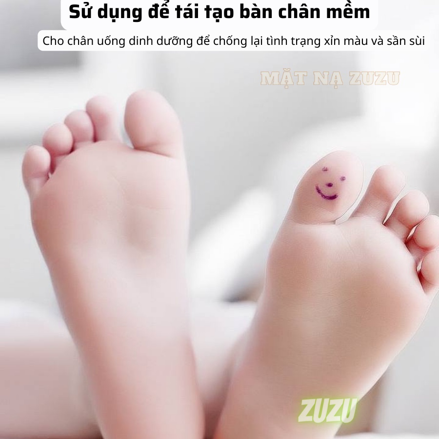 Mặt Nạ Chân Dạng Lột Tẩy Tế Bào Chết,Mặt nạ tay chân lột da chết Chăm sóc da chân nứt nẻ 1Cặp Zu Cosmetics