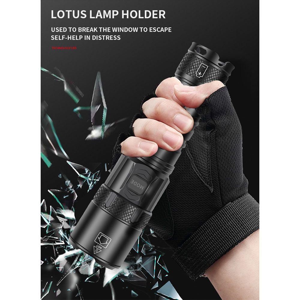 Đèn Pin Cầm Tay Xhp160 Sử Dụng Pin Sạc USB Tiện Lợi