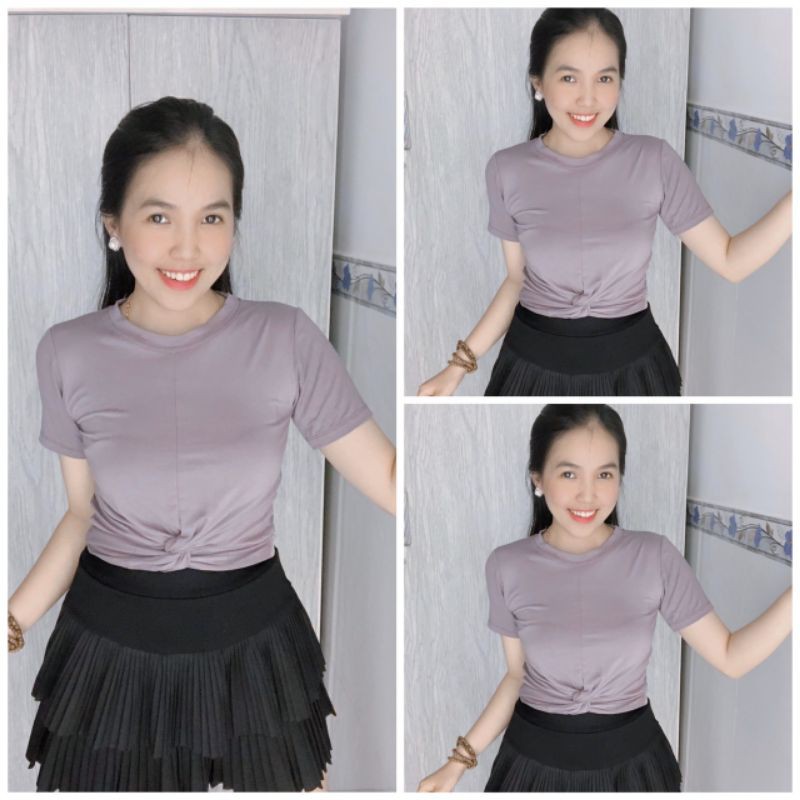 Áo Croptop xoắn eo