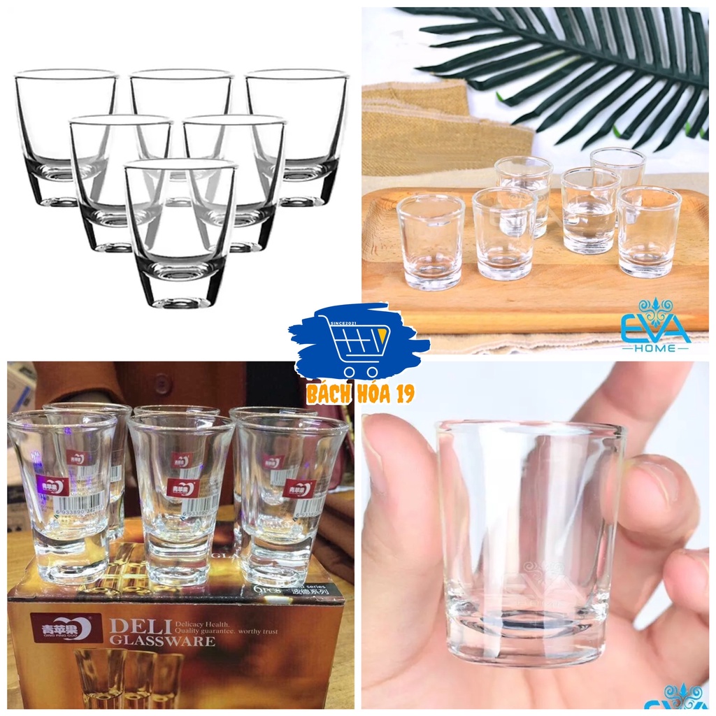 Ly rượu thủy tinh Ly mắt trâu Chén rượu to- nhỏ-Deli -đủ các cỡ-ảnh thật