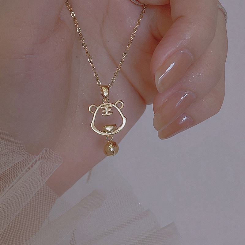 Vòng cổ Mặt Hình Con Hổ Mạ Vàng Thời Trang Dành Cho Nữ