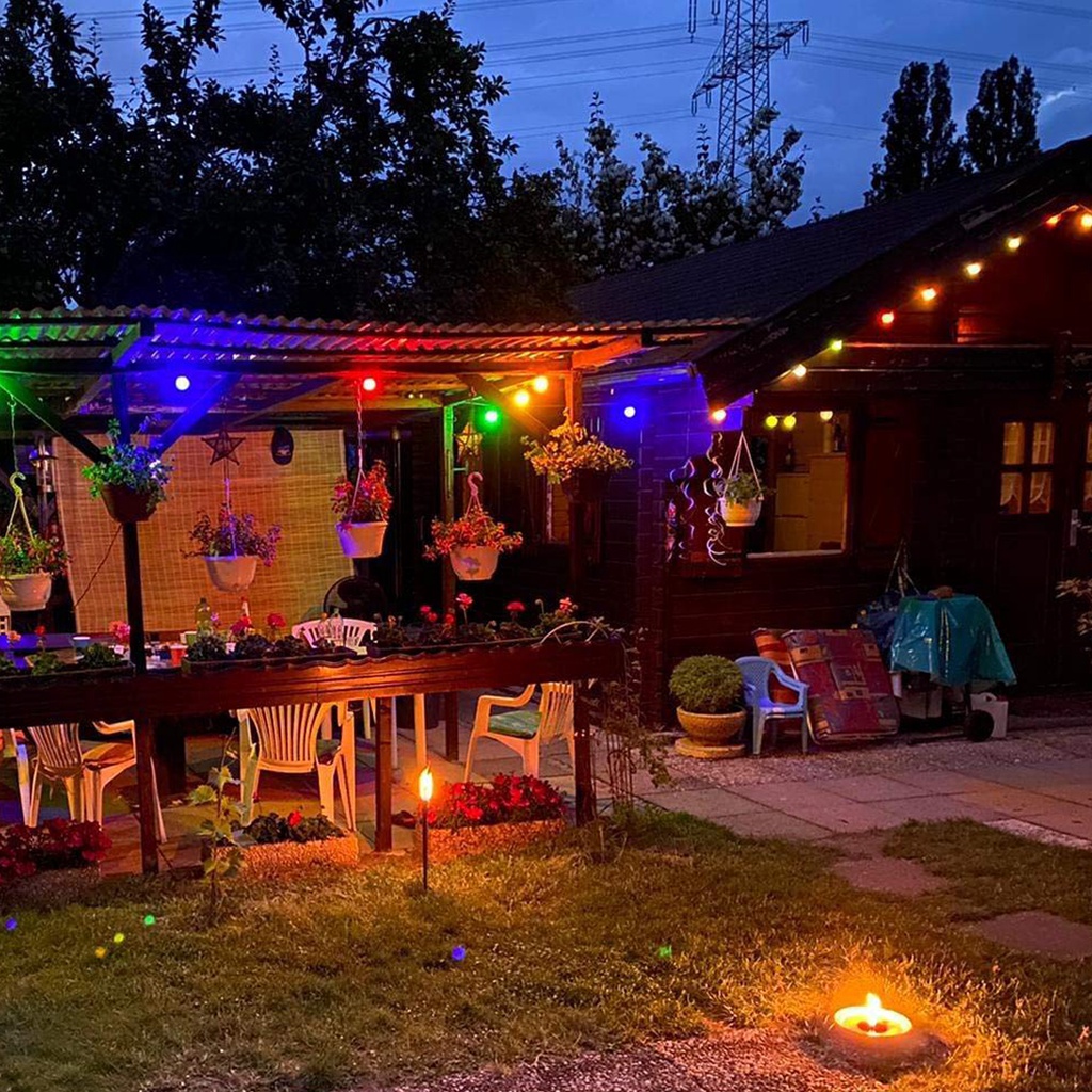 Dây Đèn Led E27 G45 220V 3W dể nắn Nhiều Màu Sắc Trang Trí Sân Vườn