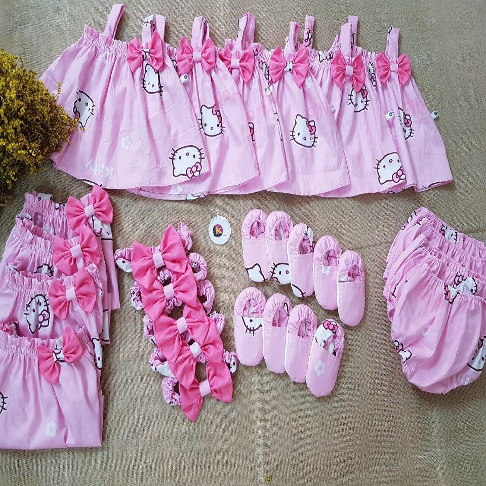 [MUA 1 TẶNG 3] set ĐẦM THIẾT KẾ mèo Kitty cho bé, chất vải cotton lụa siêu mềm - mịn - HÀNG ĐỘC QUYỀN đẹp lạ - giá tốt