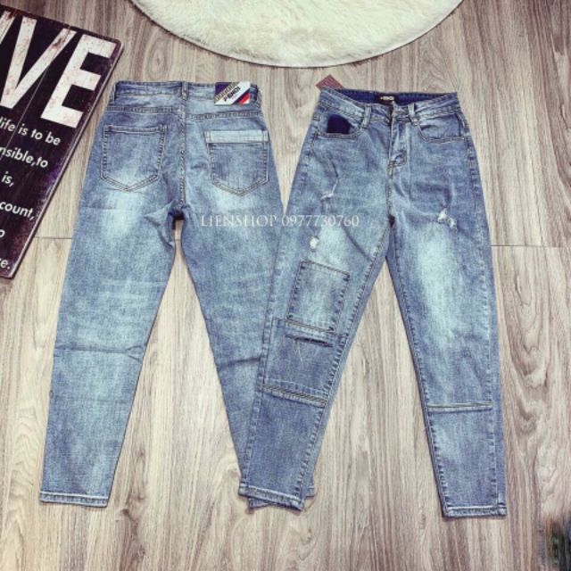 Quần jean xanh bạc wash nhẹ cho nữ1 mở | BigBuy360 - bigbuy360.vn