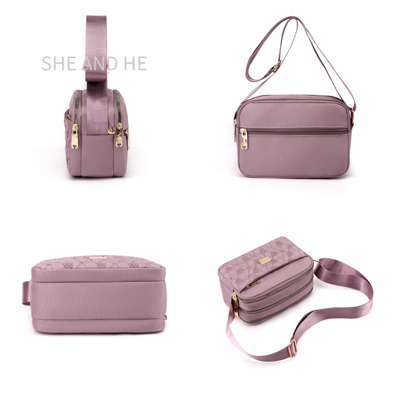 Túi Đeo Chéo Vai Bằng Vải Nylon Chống Nước Phong Cách Hàn Quốc Beg Tangan Wanita Murah Beg Silang Perempuan Dành Cho Nữ