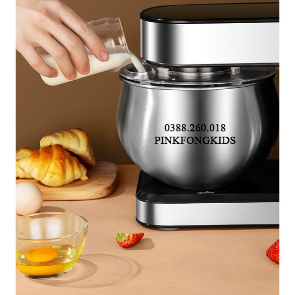 Máy Trộn Bột Cao Cấp - Chuẩn Châu Âu , Công Suất lớn 5.5 LÍT - 1200W | Thân thép không rỉ chắc chắn - Bảo hành 6 tháng