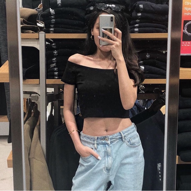 [Mã WASKT304 giảm 15% tối đa 30K đơn 99K] CROPTOP BẸT VAI TAY NGẮN | BigBuy360 - bigbuy360.vn