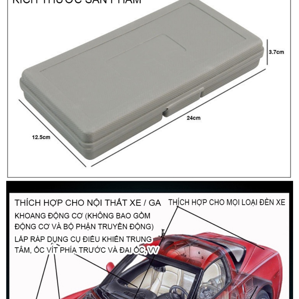 Bộ Đồ Nghề Sửa Chữa 40 món - AIWA Bộ Dụng Cụ Sửa Chữa Ô Tô Và Xe Máy Gồm 39 Dụng Cụ Và 1 Hộp Đựng Tiện Lợi-SK-MT-WXGG-5